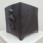 Handcrafted Face Ceramic Vase / Planter BLACK – H 19 × 18.5 cm - Image 4