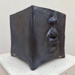 Handcrafted Face Ceramic Vase / Planter BLACK – H 19 × 18.5 cm - Image 5
