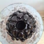 Handcrafted Ceramic Candlestick "Artichoke" BLACK –17 cm - Image 5