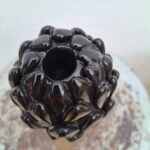 Handcrafted Ceramic Candlestick "Artichoke" BLACK –17 cm - Image 6