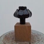 Handcrafted Ceramic Candlestick "Flower" BLACK – 15 cm - Image 2
