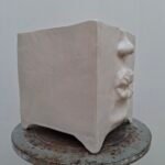 Handcrafted Face Ceramic Vase WHITE – 16.5 × 15.5 cm - Image 4