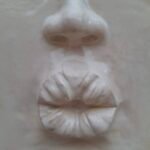 Handcrafted Face Ceramic Vase WHITE – 16.5 × 15.5 cm - Image 5