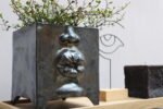Handcrafted Face Ceramic Vase / Planter BLACK – H 19 × 18.5 cm - Image 6